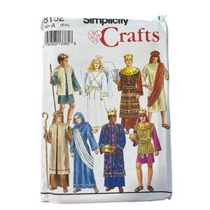 90s Simplicity 8152 Sewing Pattern Size XS-XL Nativity Costumes Vintage UNCUT